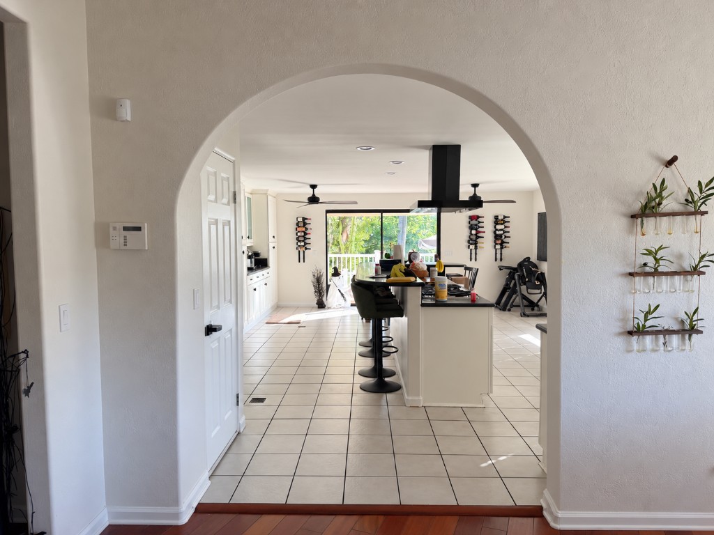 Arched kitchen entry